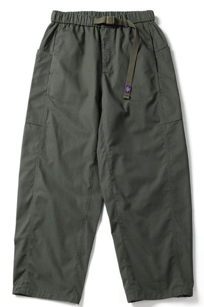 3D Cut Loose Pants In Army Green