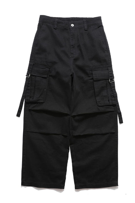 Straight Cargo Pants In Black