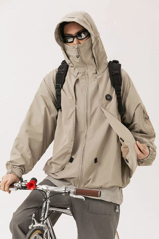 Hiking Windbreaker In Khaki