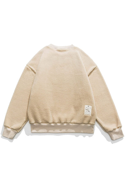Fleece Sweater In Ivory