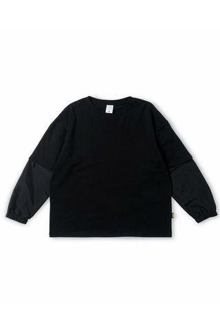 Long Sleeve Layer Tee In Black