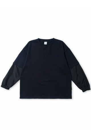 Long Sleeve Layer Tee In Blue