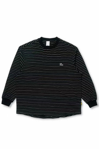 Stripe Long Sleeve Tee In Black