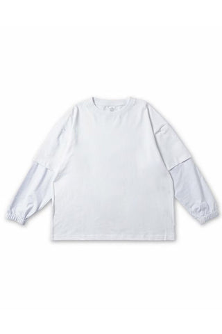 Long Sleeve Layer Tee In White